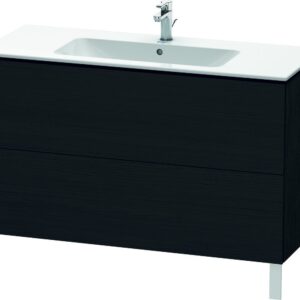 Dulap baza pe pardoseala Duravit L-Cube cu doua sertare 122cm stejar negru