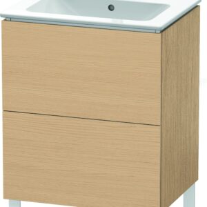 Dulap baza pe pardoseala Duravit L-Cube cu doua sertare 62cm stejar natur