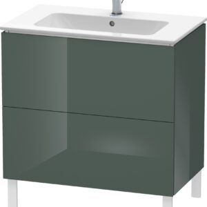 Dulap baza pe pardoseala Duravit L-Cube cu doua sertare 82cm gri Dolomiti lucios