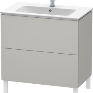 Dulap baza pe pardoseala Duravit L-Cube cu doua sertare 82cm gri beton mat