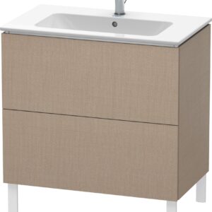 Dulap baza pe pardoseala Duravit L-Cube cu doua sertare 82cm linen decor