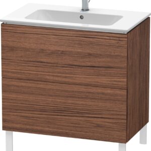 Dulap baza pe pardoseala Duravit L-Cube cu doua sertare 82cm nuc inchis décor