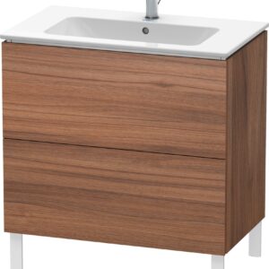 Dulap baza pe pardoseala Duravit L-Cube cu doua sertare 82cm nuc natur decor