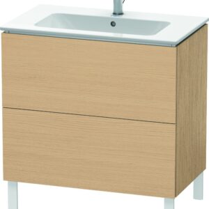 Dulap baza pe pardoseala Duravit L-Cube cu doua sertare 82cm stejar natur