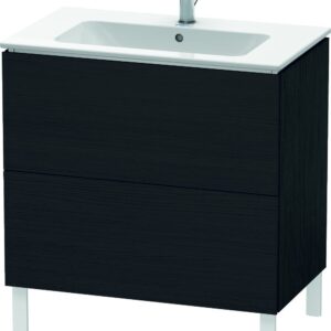 Dulap baza pe pardoseala Duravit L-Cube cu doua sertare 82cm stejar negru