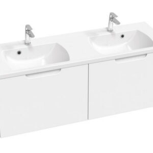 Dulap baza pentru lavoar dublu Ravak SD Classic II 1300 cu 2 sertare 130cm alb