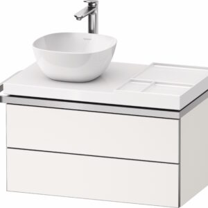 Dulap baza suspendat Duravit Aurena 784 x 492mm pentru blat ceramic cu doua sertare orientare stanga inclus portprosop alb mat