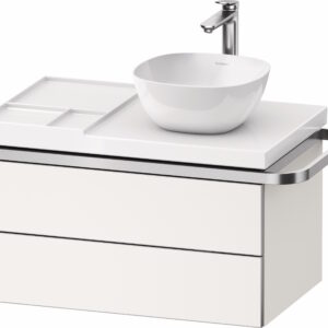 Dulap baza suspendat Duravit Aurena 784 x 492mm pentru blat ceramic cu doua sertare orientaredreapta inclus portprosop alb mat