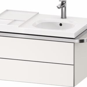 Dulap baza suspendat Duravit Aurena 784 x 492mm pentru lavoar cu doua sertare orientare dreapta inclus portprosop alb mat