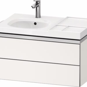 Dulap baza suspendat Duravit Aurena 784 x 492mm pentru lavoar cu doua sertare orientare stanga inclus portprosop alb mat