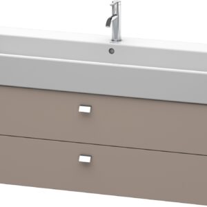 Dulap baza suspendat Duravit Brioso 1184x442mm cu doua sertare bazalt mat manere crom