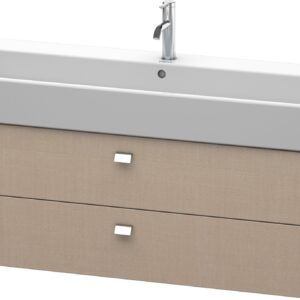 Dulap baza suspendat Duravit Brioso 1184x442mm cu doua sertare linen décor manere crom