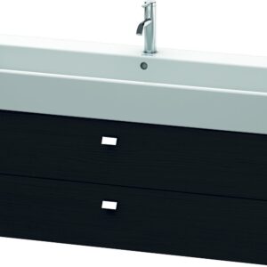 Dulap baza suspendat Duravit Brioso 1184x442mm cu doua sertare stejar negru manere crom