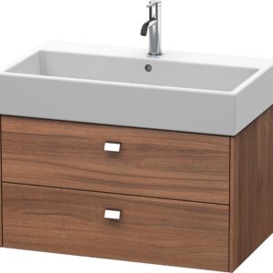 Dulap baza suspendat Duravit Brioso 784x442mm cu doua sertare nuc natur manere crom