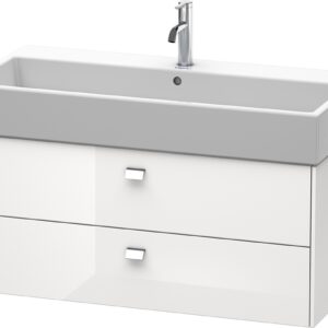 Dulap baza suspendat Duravit Brioso 984x442mm cu doua sertare alb lucios manere crom