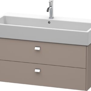 Dulap baza suspendat Duravit Brioso 984x442mm cu doua sertare bazalt mat manere crom