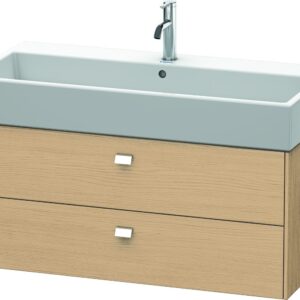 Dulap baza suspendat Duravit Brioso 984x442mm cu doua sertare stejar natur manere crom