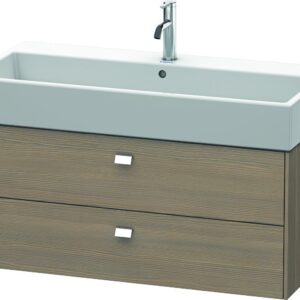 Dulap baza suspendat Duravit Brioso 984x442mm cu doua sertare stejar terra manere crom