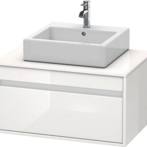 Dulap baza suspendat Duravit Ketho cu 1 sertar 80x55cm pentru lavoar pe blat alb lucios