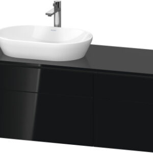 Dulap baza suspendat Duravit L-Cube 122x55cm negru lucios