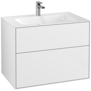 Dulap baza suspendat Villeroy & Boch Finion 80x59x50cm Glossy White Laquer