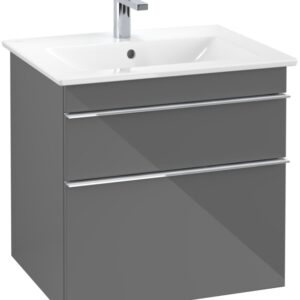 Dulap baza suspendat Villeroy&Boch Venticello 603x590x502 mm cu doua sertare gri lucios