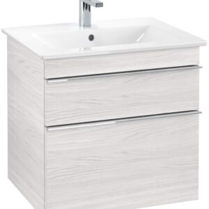 Dulap baza suspendat Villeroy&Boch Venticello 603x590x502 mm cu doua sertare stejar albit