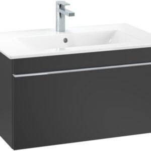 Dulap baza suspendat Villeroy&Boch Venticello 753x420x502 mm cu un sertar negru mat lacuit