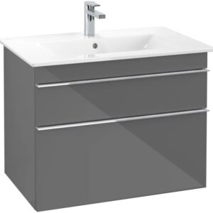 Dulap baza suspendat Villeroy&Boch Venticello 753x590x502 mm cu doua sertare gri lucios