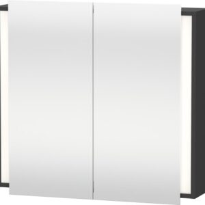 Dulap cu oglinda si iluminare Duravit Ketho 80x75cm grafit mat