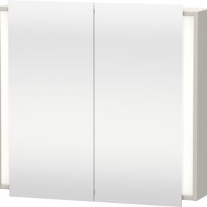 Dulap cu oglinda si iluminare Duravit Ketho 80x75cm taupe mat