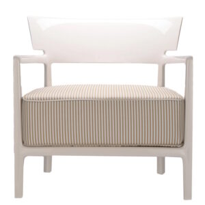 Fotoliu Kartell Cara Outdoor design Philippe Starck & Sergio Schito cadru Ivory perna Beige