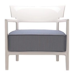 Fotoliu Kartell Cara Outdoor design Philippe Starck & Sergio Schito cadru Ivory perna Blue