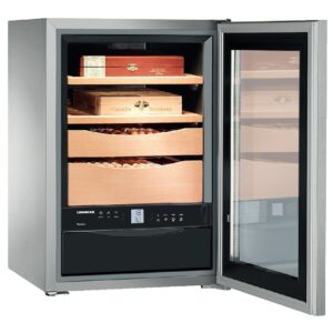 Humidor trabucuri Liebherr Premium ZKes 453 2 rafturi din lemn de cedru clasa G Inox