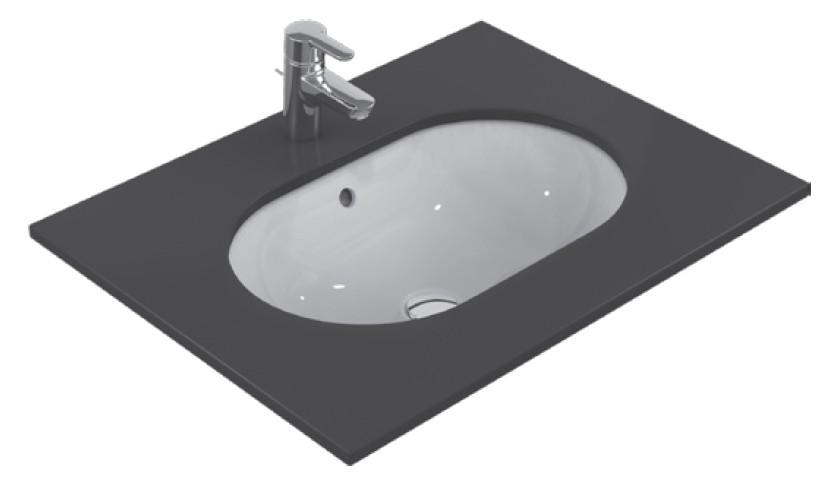Lavoar Ideal Standard Connect Oval 62x41cm montare sub blat