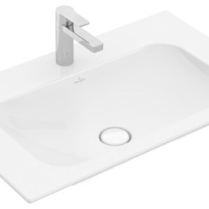 Lavoar Villeroy & Boch Finion 80x50cm montare pe mobilier fara preaplin alb