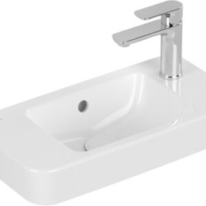 Lavoar Villeroy & Boch O.Novo Compact 50x25cm cu preaplin pozitionare baterie dreapta alb Alpin