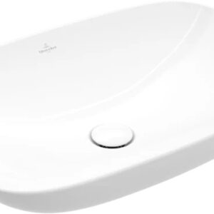 Lavoar rectangular tip bol Villeroy&Boch Loop&Friends 62x42cm cu preaplin material TitanCeram montare pe blat