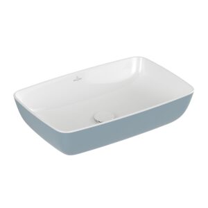 Lavoar tip bol Villeroy & Boch Artis 58x38cm fara orificiu baterie fara preaplin montare pe blat Frozen