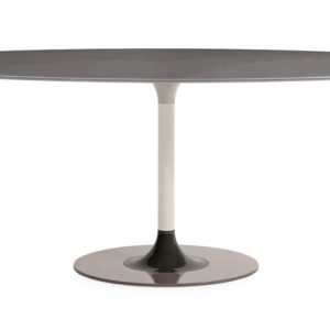 Masa Kartell Thierry XXL design Piero Lissoni 192x118x72cm baza metal blat sticla gri