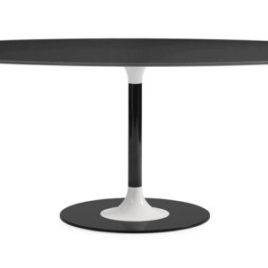 Masa Kartell Thierry XXL design Piero Lissoni 192x118x72cm baza metal blat sticla negru