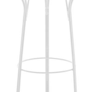 Masa inalta exterior Kartell Hiray design Ludovica & Roberto Palomba d 60cm h 108cm alb