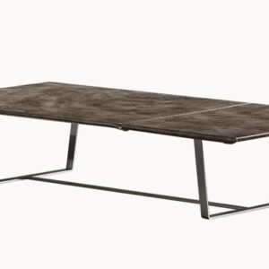 Masuta Gamma T61 piele categoria F baza metalica 140x80cm h32cm Made in Italy