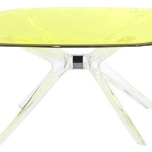 Masuta Kartell Blast design Philippe Starck 80x80cm h40cm crom-galben transparent