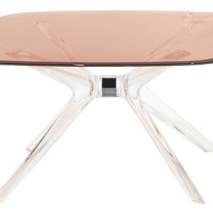 Masuta Kartell Blast design Philippe Starck 80x80cm h40cm crom-roz transparent