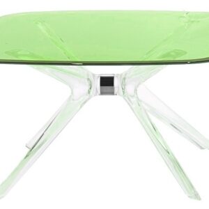 Masuta Kartell Blast design Philippe Starck 80x80cm h40cm crom-verde transparent