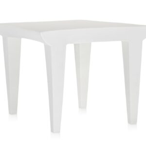 Masuta Kartell Bubble design Philippe Starck 51.5x51.5cm hx41.5cm alb zinc