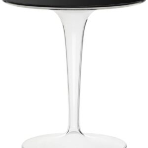 Masuta Kartell Tip Top Piano design Philippe Starck & Eugeni Quitllet top sticla d48cm h50cm outdoor negru