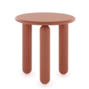 Masuta Kartell Undique Mas design Patricia Urquiola 48x48x51cm baza lemn top MDF orange