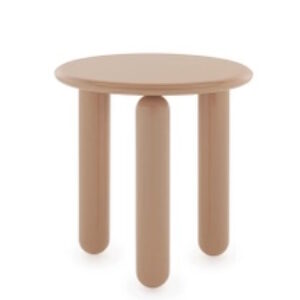 Masuta Kartell Undique Mas design Patricia Urquiola 48x48x51cm baza lemn top MDF pudra